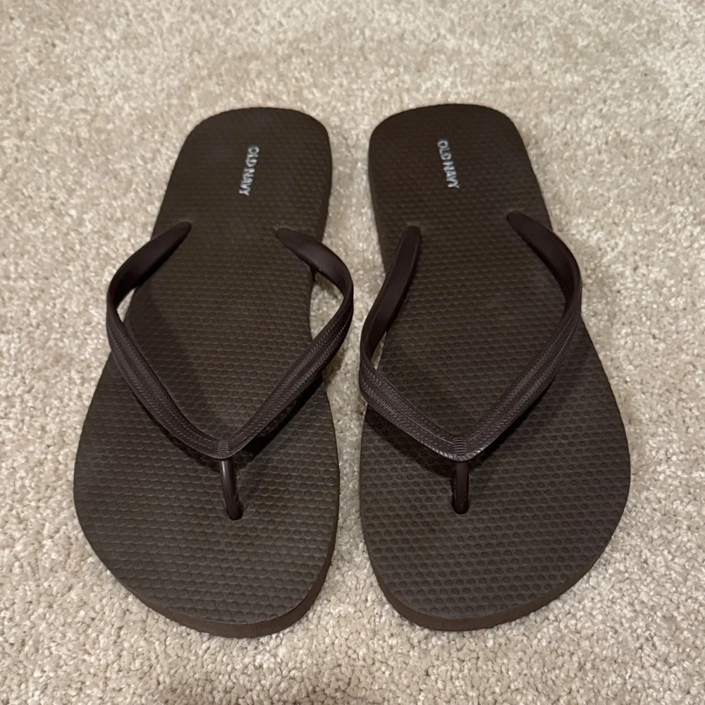 Old Navy Dark Brown Flip Flops - Picture 5 of 5